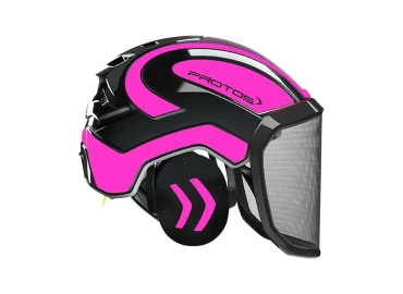 Gozdarska čelada Protos Integral črna-pink