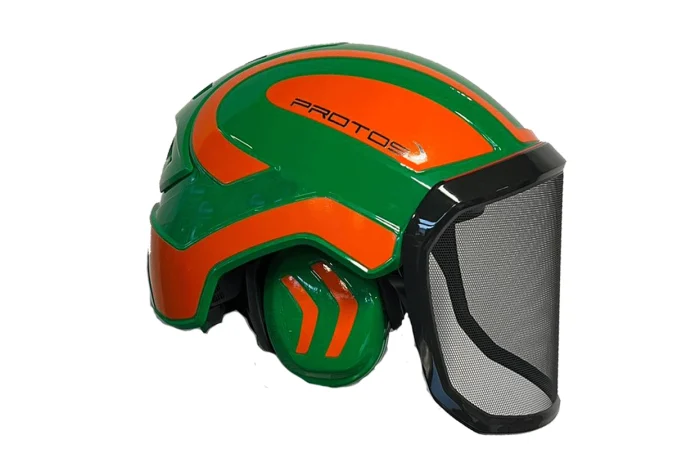 Gozdarska čelada Protos Integral zelena-oranžna