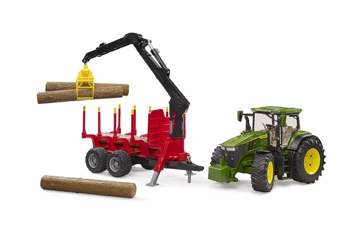 Igrača traktor z gozdarsko prikolico John Deere 7R 350