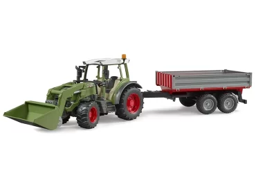 Igrača traktor Fendt z nakladalko in prikolico