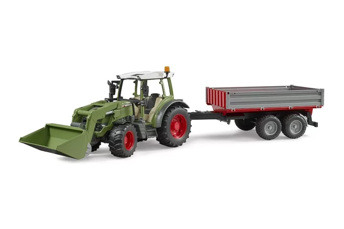 Igrača traktor Fendt z nakladalko in prikolico