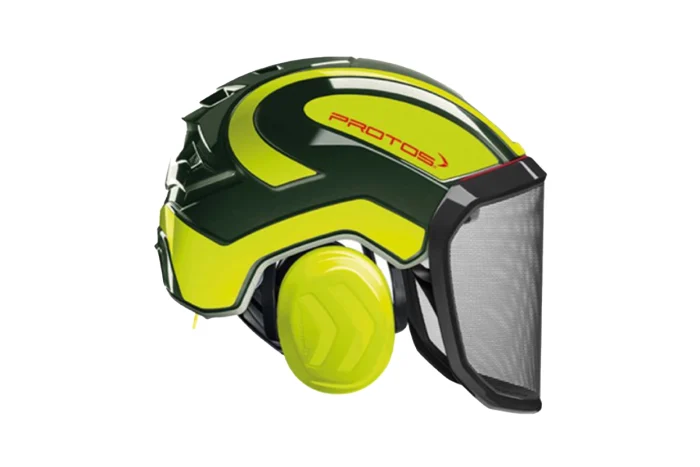 Gozdarska čelada Protos Integral olivna-rumena