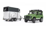 Igrača Land Rover s prikolico in konjem Bruder