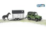 Igrača Land Rover s prikolico in konjem Bruder
