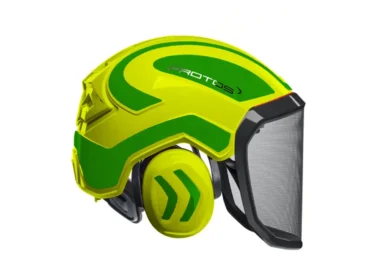 Gozdarska čelada Protos Integral rumena zelena