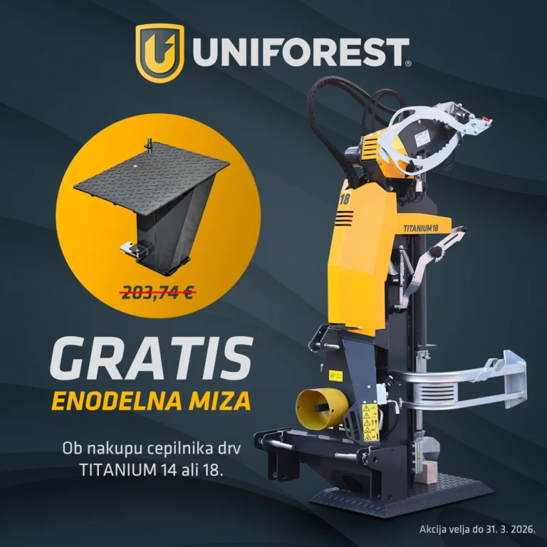 Cepilnika drv TITANIUM 14 in 18 brezplačna cepilna miza