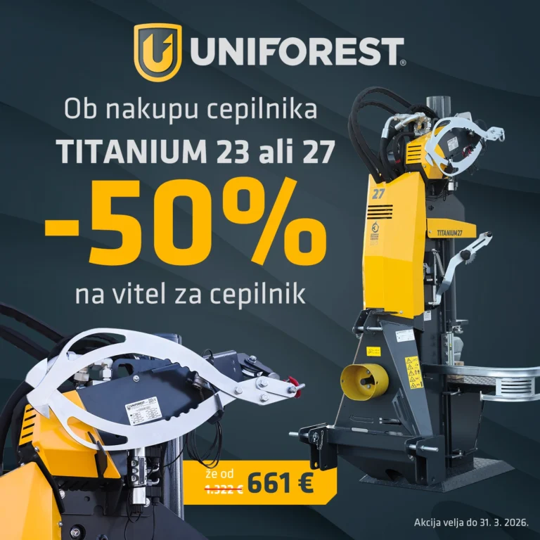 50-odstotni popust na vitel za cepilnik Titanium